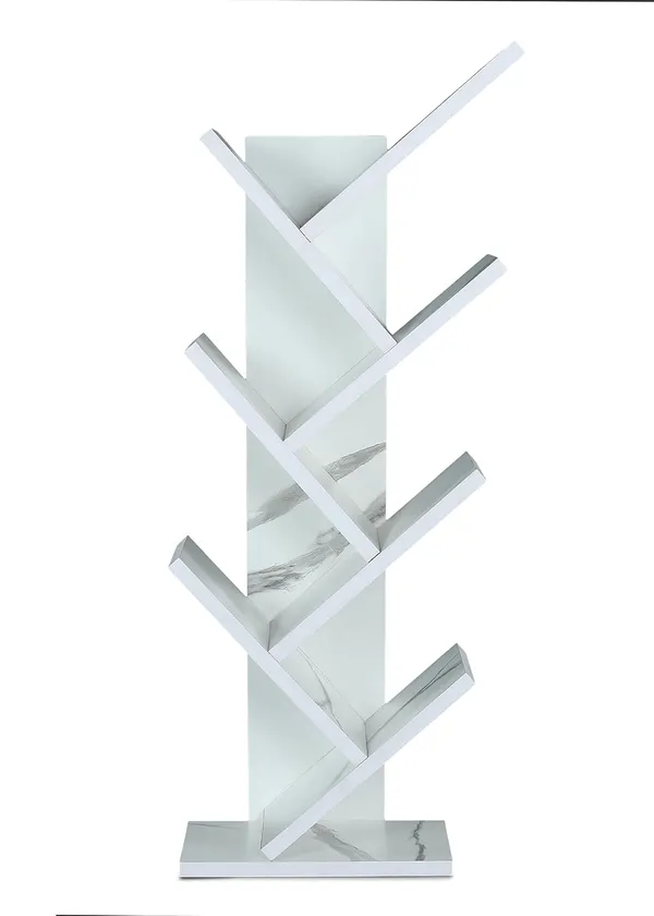 Tree_Bookshelf_Floor_Standing_Bookcase_Free_Standing_Multipurpose_Storage_Rack_For_Books_Magazines_Organizer_Showcase_Diy_(7_Tier_-_White)(Do-It-Yourself)