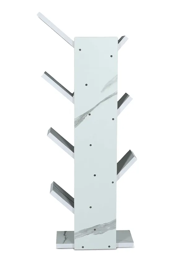 Tree_Bookshelf_Floor_Standing_Bookcase_Free_Standing_Multipurpose_Storage_Rack_For_Books_Magazines_Organizer_Showcase_Diy_(7_Tier_-_White)(Do-It-Yourself)