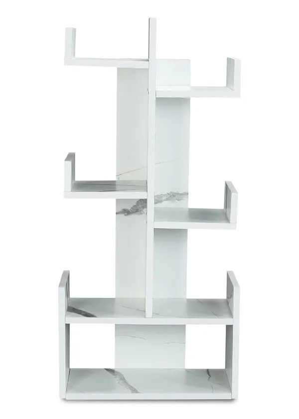 Tree_Bookshelf_Floor_Standing_Bookcase_Free_Standing_Multipurpose_Storage_Rack_For_Books_Magazines_Organizer_Showcase_Diy(Do-It-Yourself)_(Kurtiz_-_White,_Kurtiz)