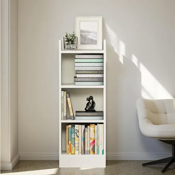 Tree_Bookshelf_Floor_Standing_Bookcase_Free_Standing_Multipurpose_Storage_Rack_For_Books_Magazines_Organizer_Showcase_Diy_(Do-It-Yourself)(3_Tier_-_White_Plain,_3_Tier_Ghodo)