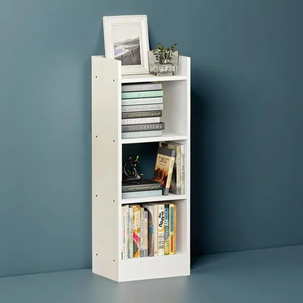Tree_Bookshelf_Floor_Standing_Bookcase_Free_Standing_Multipurpose_Storage_Rack_For_Books_Magazines_Organizer_Showcase_Diy_(Do-It-Yourself)(3_Tier_-_White_Plain,_3_Tier_Ghodo)