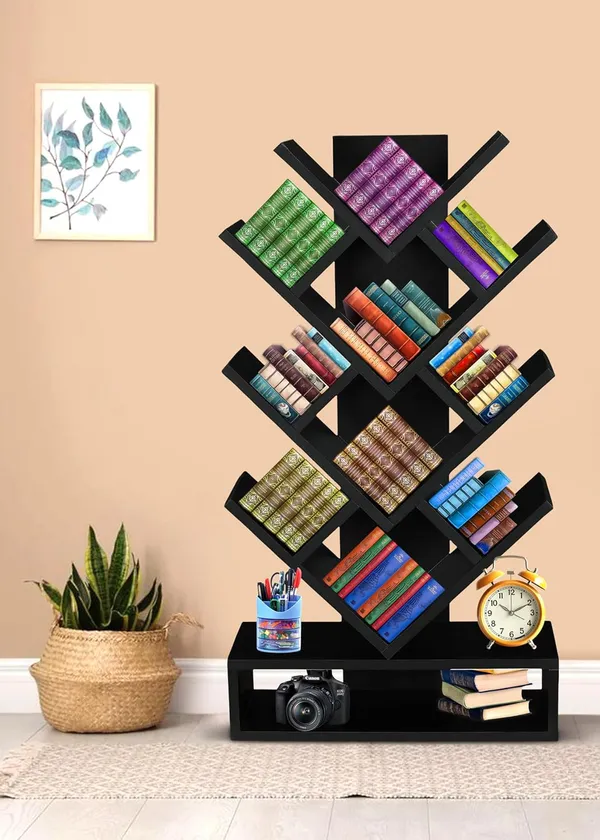 Tree_Bookshelf_Floor_Standing_Bookcase_Free_Standing_Multipurpose_Storage_Rack_For_Books_Magazines_Organizer_Showcase_Diy(Do-It-Yourself)
