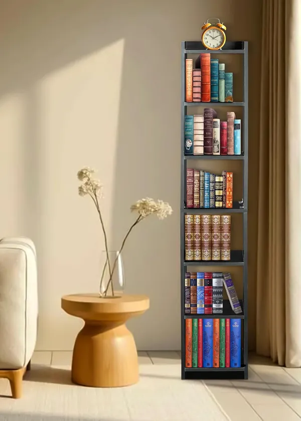 Tree_Bookshelf_Floor_Standing_Bookcase_Free_Standing_Multipurpose_Storage_Rack_For_Books_Magazines_Organizer_Showcase_Diy_(Do-It-Yourself)__(Black)