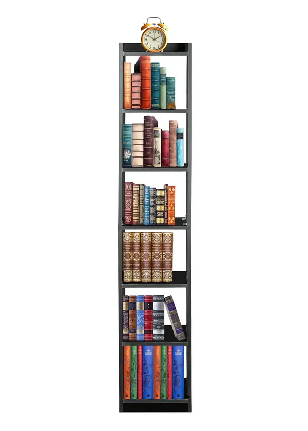Tree_Bookshelf_Floor_Standing_Bookcase_Free_Standing_Multipurpose_Storage_Rack_For_Books_Magazines_Organizer_Showcase_Diy_(Do-It-Yourself)__(Black)