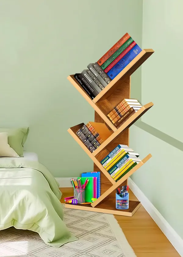 Tree_Bookshelf_Floor_Standing_Bookcase_Free_Standing_Multipurpose_Storage_Rack_For_Books_Magazines_Organizer_Showcase_Diy_(Do-It-Yourself)_(5_Tier)
