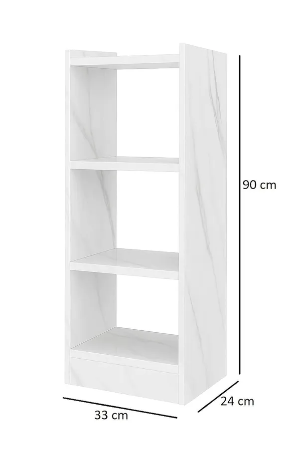 Marble_Tree_Bookshelf_Floor_Standing_Bookcase_Free_Standing_Multipurpose_Storage_Rack_For_Books_Magazines_Organizer_Showcase_Diy_(Do-It-Yourself)_(White_Marble,_3_Tier_Ghodo)