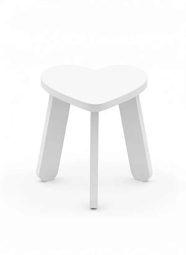 Mini_Heart_Side_Table,_30_Cm,_Matte_Finish,_Modern_Minimalist_Design,_3_Angled_Legs_(Heart_White)(Do-It-Yourself)