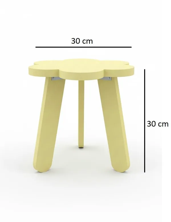Flower_Ivory_Mini_Flower_Side_Table,_30_Cm,_Matte_Finish,_Modern_Minimalist_Design,_3_Angled_Legs_(Flower_Ivory)(Do-It-Yourself)