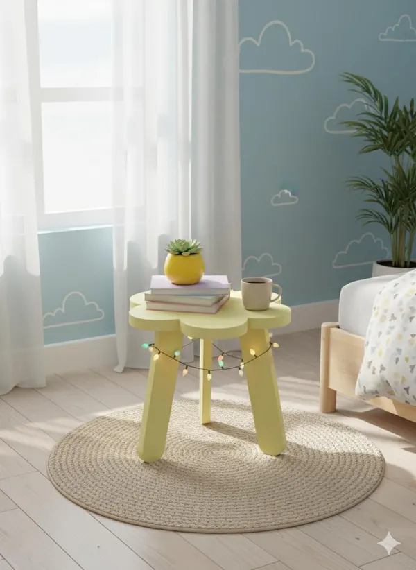 Flower_Ivory_Mini_Flower_Side_Table,_30_Cm,_Matte_Finish,_Modern_Minimalist_Design,_3_Angled_Legs_(Flower_Ivory)(Do-It-Yourself)