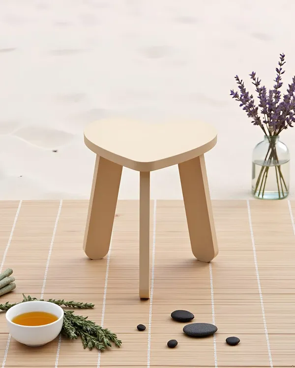 Mini_Heart_Side_Table,_30_Cm,_Matte_Finish,_Modern_Minimalist_Design,_3_Angled_Legs_(Heart_)(Do-It-Yourself)