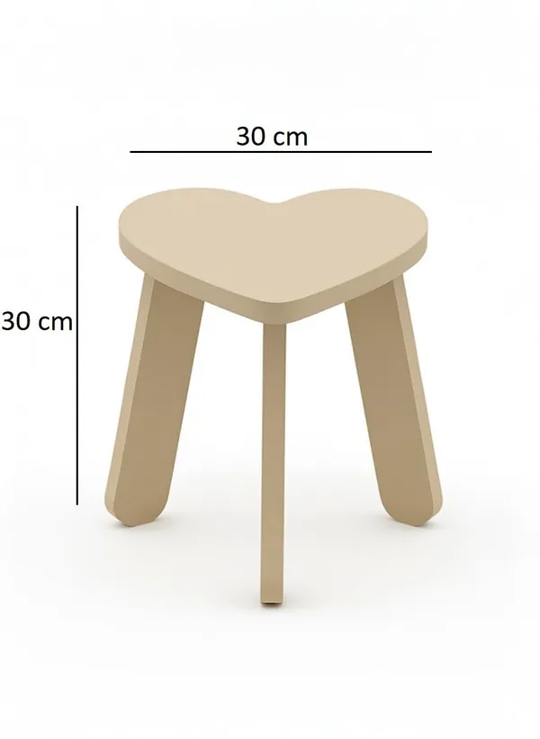 Mini_Heart_Side_Table,_30_Cm,_Matte_Finish,_Modern_Minimalist_Design,_3_Angled_Legs_(Heart_)(Do-It-Yourself)
