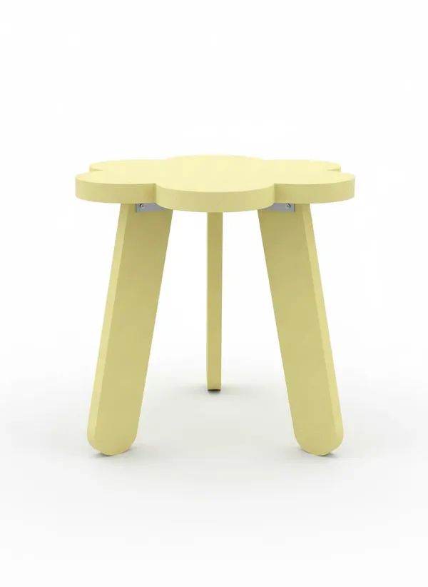 Ivory_Mini_Flower_Side_Table,_30_Cm,_Matte_Finish,_Modern_Minimalist_Design,_3_Angled_Legs_(Ivory,_Flower)(Do-It-Yourself)