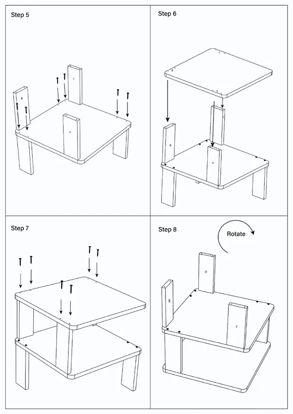 Center_Table_Engineered_Wood_Coffee_Table_(White_Taj_Marble)_Diy(Do-It-Yourself)