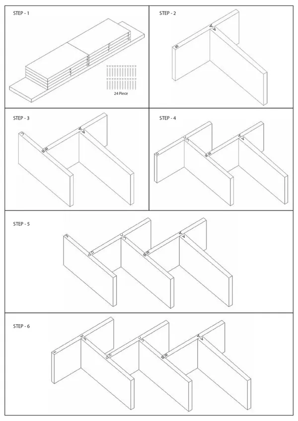 Engineered_Wooden_Book_Rack,Space_Saver_Book_Shelf_For_Home_Living_Room_And_Office_Table_Top_Free_Standing_Organizer,Laminated_Finish_Modern_Book_Shelve_(7Tier_Black_&_White)(Do-It-Yourself)