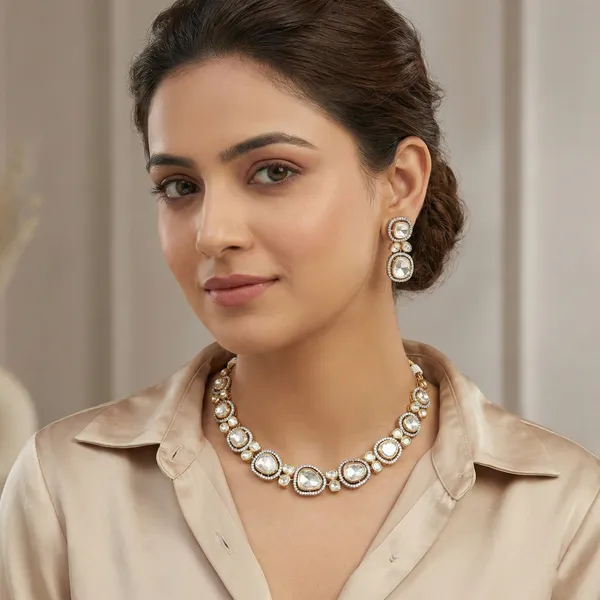 18K_Gold_Plated_925_Sterling_Silver_Eterna_Polki_Statement_Necklace_Set_with_Earrings_for_Women