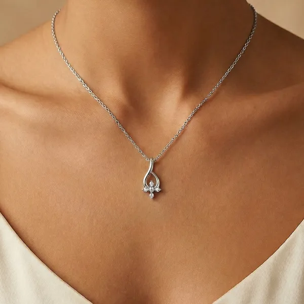 925_Sterling_Silver_Heavenly_Twist_Pendant_Only_For_Women