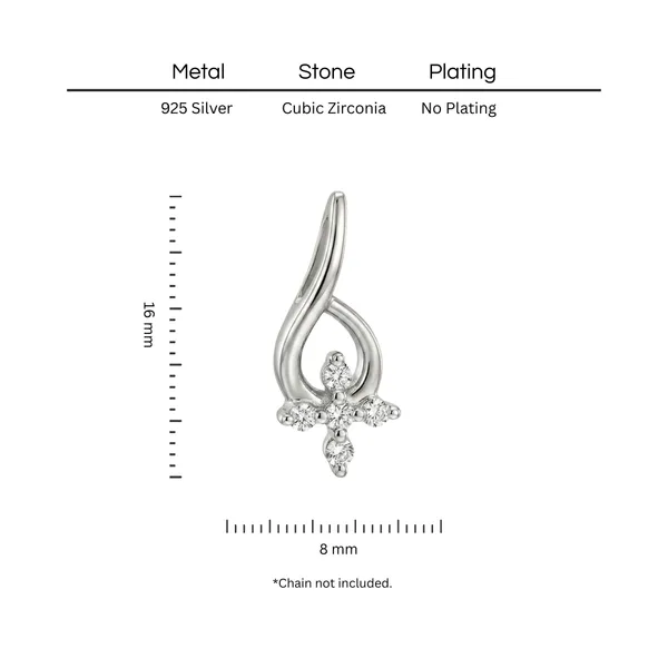 925_Sterling_Silver_Heavenly_Twist_Pendant_Only_For_Women