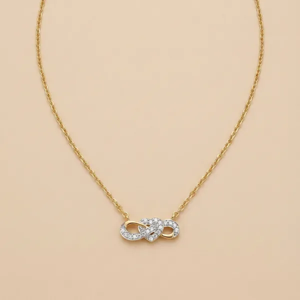 18K_Gold_Plated_925_Sterling_Silver_Boundless_Love_Necklace_For_Women_With_Chain