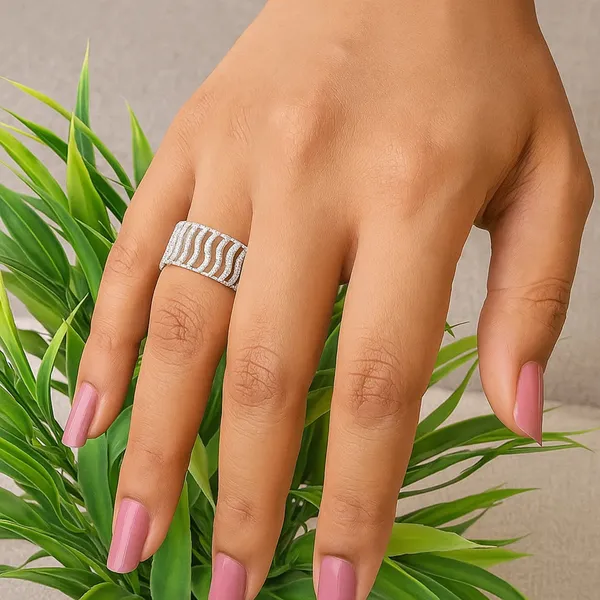 Sterling_White_Silver_Ripple_Elegance_Ring_For_Women