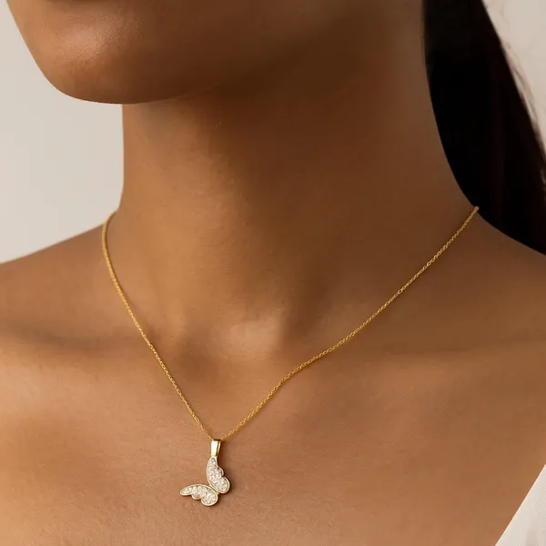 18K_Gold_Plated_925_Sterling_Silver_Celestial_Butterfly_Charm_Pendant_Only_For_Women_With_Chain