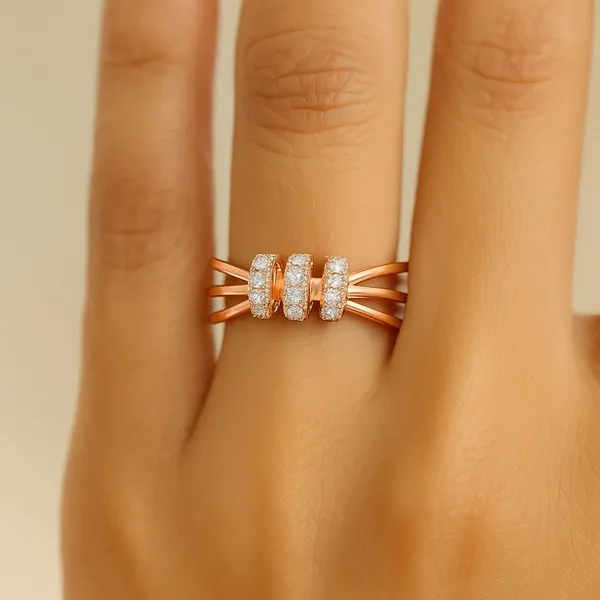 18K_Gold_Plated_925_Sterling_Silver_Eternal_Trio_Rose_Ring_For_Women