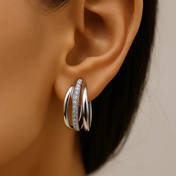 Sterling_Silver_Triple_Row_Hoops_Earrings_For_Women