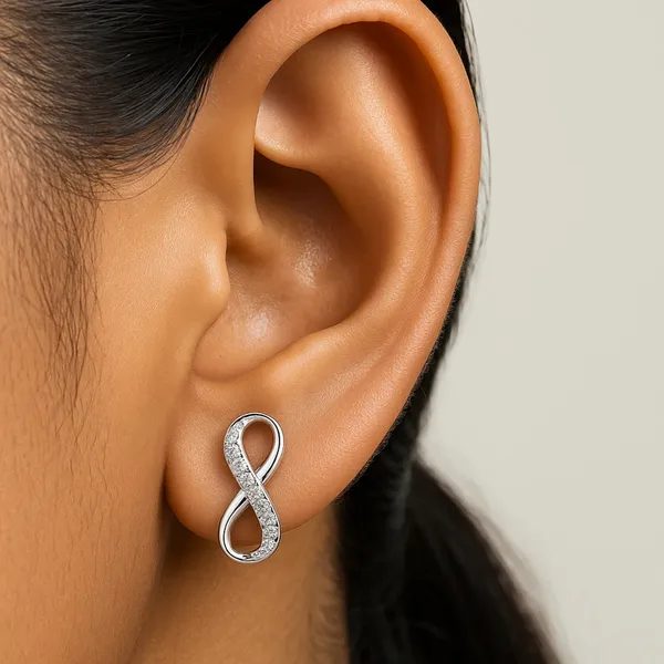 925_Silver_Sparkling_Infinity_Cz_Earring_For_Women
