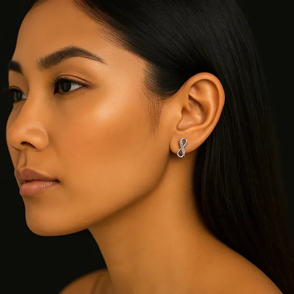 925_Silver_Sparkling_Infinity_Cz_Earring_For_Women