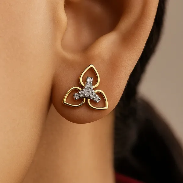 18K_Gold_Plated_925_Sterling_Silver_Trinity_Heart_Motif_Earrings_For_Women