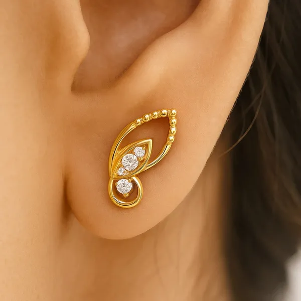 18K_Gold_Plated_925_Sterling_Silver_Whispering_Wings_Studs_Earrings_For_Women