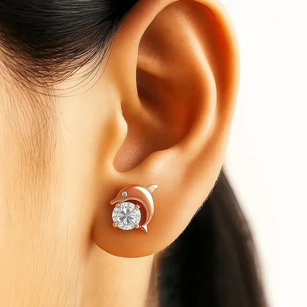 18K_Gold_Plated_925_Sterling_Silver_Cz_Leaping_Dolphin_Earrings_For_Women