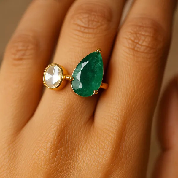 18K_Gold_Plated_925_Sterling_Silver_Royal_Duo_Polki_Ring_For_Women
