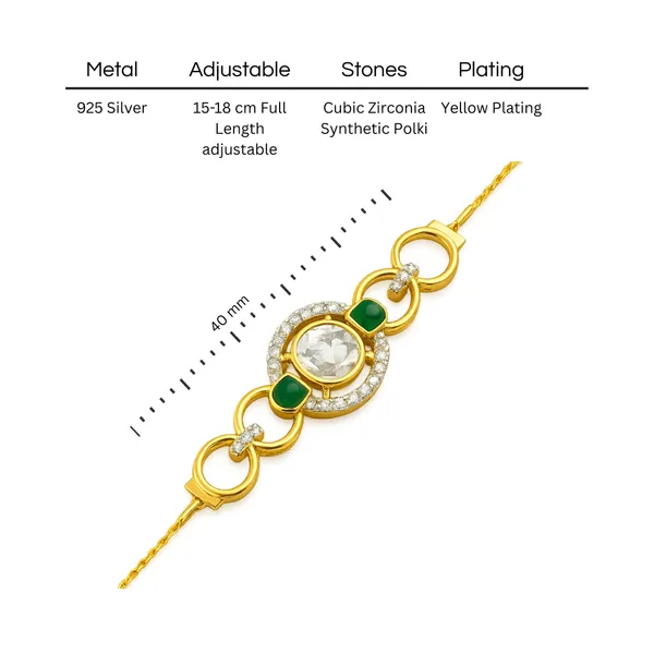 18K_Gold_Plated_925_Sterling_Silver_Emerald_Orbit_Polki_Bracelet_For_Women