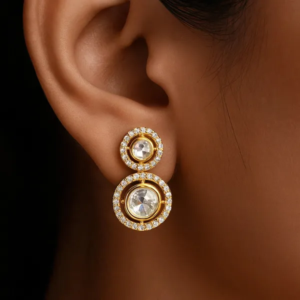 18K_Gold_Plated_925_Sterling_Silver_Gilded_Orbit_Polki_Earring_For_Women