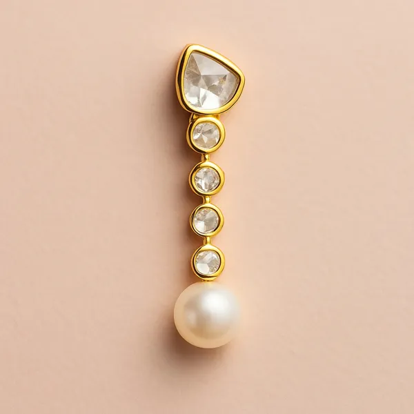18K_Gold_Plated_925_Sterling_Silver_Raindrop_Elegance_Polki_Earring_For_Women