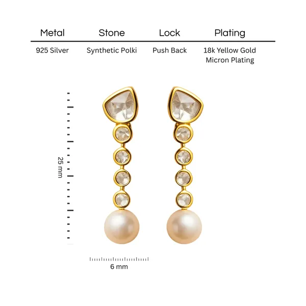 18K_Gold_Plated_925_Sterling_Silver_Raindrop_Elegance_Polki_Earring_For_Women
