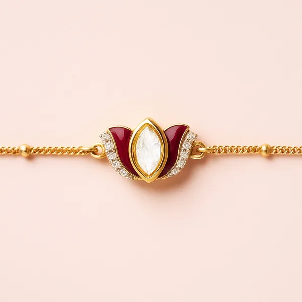 18K_Gold_Plated_925_Sterling_Silver_Ruby_Bloom_Polki_Bracelet_For_Women