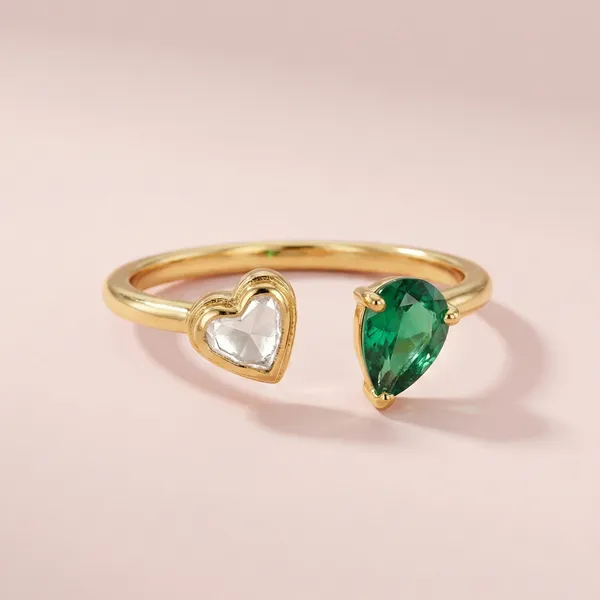 18K_Gold_Plated_925_Sterling_Silver_Hridya_Emerald_Polki_Ring_For_Women