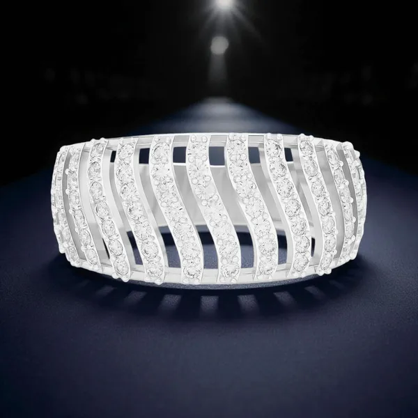 Sterling_White_Silver_Ripple_Elegance_Ring_For_Women