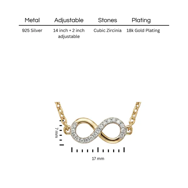 18K_Gold_Plated_925_Sterling_Silver_Infinite_Grace_Necklace_For_Women_With_Chain