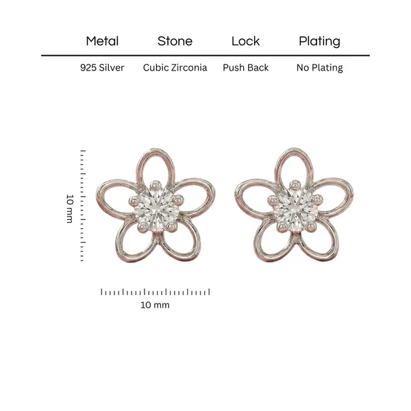 925_Sterling_Silver_Ira_Bloom_Studs_Cz_Earrings_For_Women