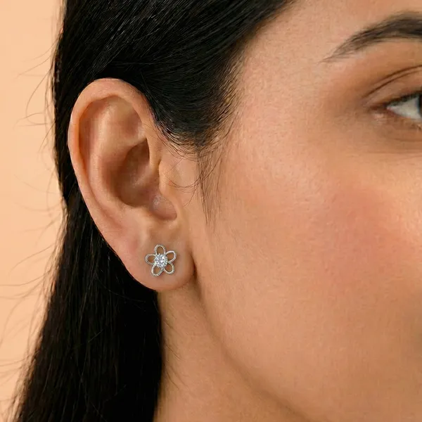 925_Sterling_Silver_Ira_Bloom_Studs_Cz_Earrings_For_Women