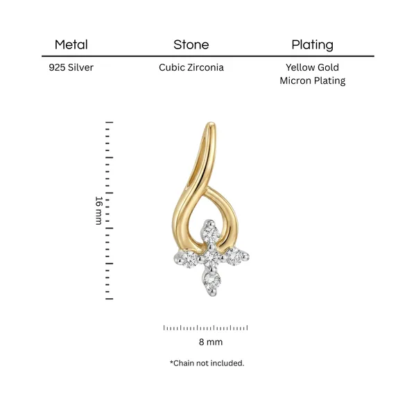 18k_Gold_Plated_925_Sterling_Silver_Heavenly_Twist_Pendant_Only_For_Women