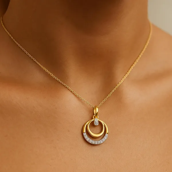 18K_Gold_Plated_925_Sterling_Silver_Celeste_Dual_Circle_Pendant_Only_with_CZ_Stones_for_Women_With_Chain