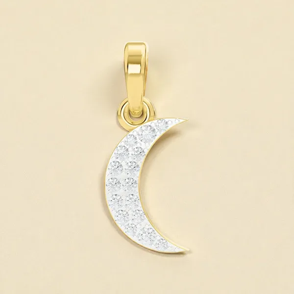 18K_Gold_Plated_925_Sterling_Silver_Pendant_Crescent_Shine_Pendant_Only_For_Women_With_Chain