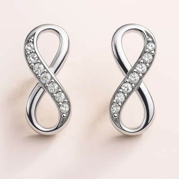925_Silver_Sparkling_Infinity_Cz_Earring_For_Women
