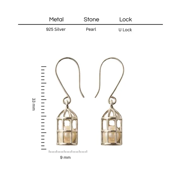 925_Sterling_Silver_Uncaged_Pearls_Earrings_For_Women