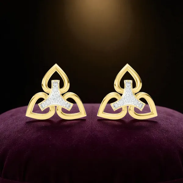 18K_Gold_Plated_925_Sterling_Silver_Trinity_Heart_Motif_Earrings_For_Women