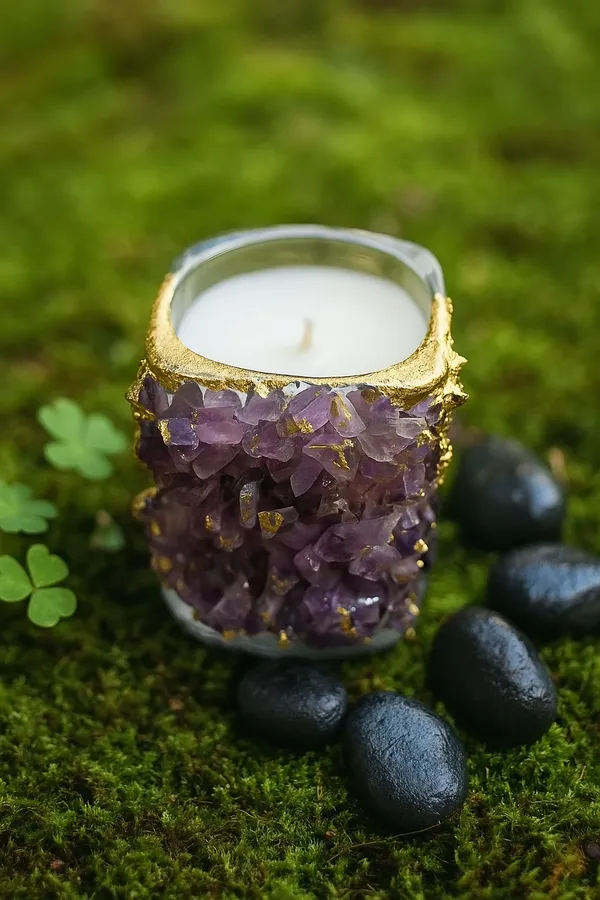 VELVETINE_Amethyst_Small_Crystal_Candle_–_1_Wick_Luxury_Soy_Candle_for_Protection,_Spiritual_Growth_&_Peace_|_Crystal-Decorated_Hand-Poured_Candle