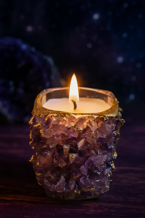 VELVETINE_Amethyst_Small_Crystal_Candle_–_1_Wick_Luxury_Soy_Candle_for_Protection,_Spiritual_Growth_&_Peace_|_Crystal-Decorated_Hand-Poured_Candle